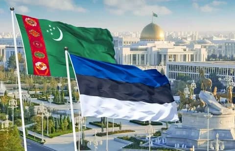 The Estonian delegation arrived in the city of Turkmenbashi to participate in the international conference