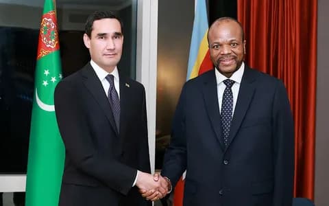 Serdar Berdimuhamedow Eswatininiň Patyşasy Mswati III bilen duşuşdy