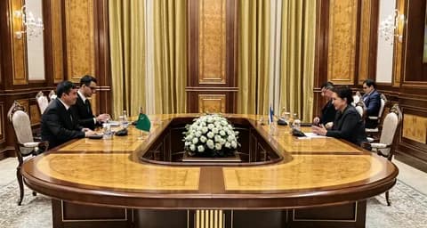 Türkmenistanyň Mejlisiň Başlygy Özbegistanyň Oliý Majlisiniň Senatynyň Başlygy bilen duşuşdy — Surat: senat.uz
