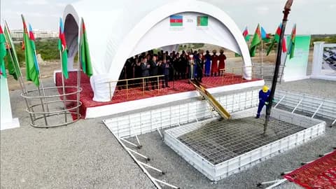 Türkmenistan Azerbaýjanyň Fizuli şäherinde metjit gurmaga girişdi