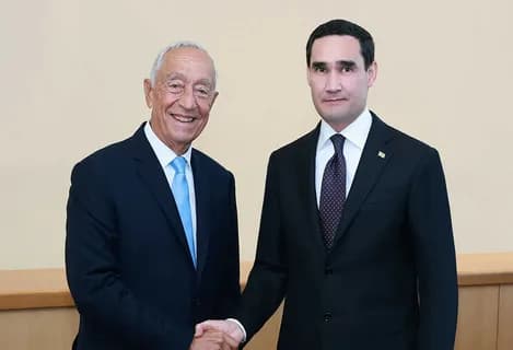 Serdar Berdimuhamedow Meets with the President of the Portuguese Republic