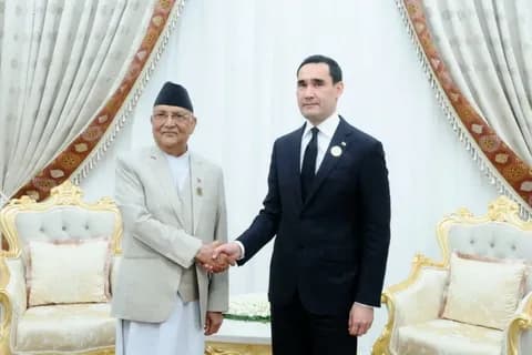 Nepalyň Premýer-ministri Türkmenistana geldi