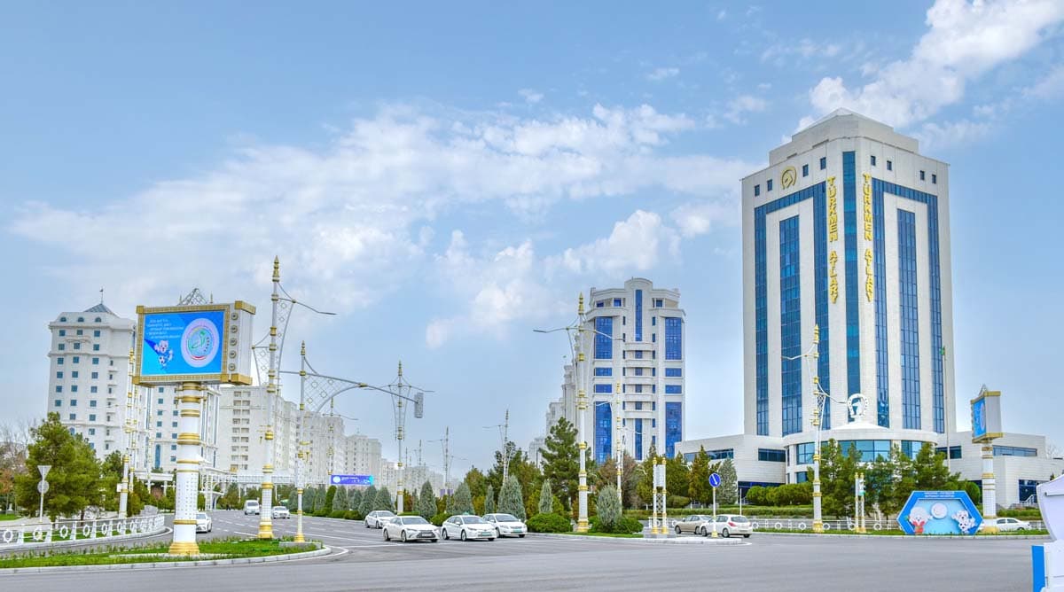 Ashgabat Decorated with Banners Ahead of Arkadag vs Al-Nassr Match
