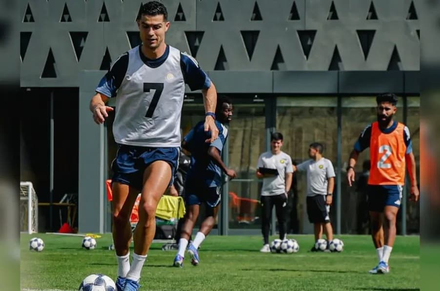 Ronaldu «An-Nasr» — «Arkadag» uchrashuvi oldidan mashg‘ulotda ishtirok etdi