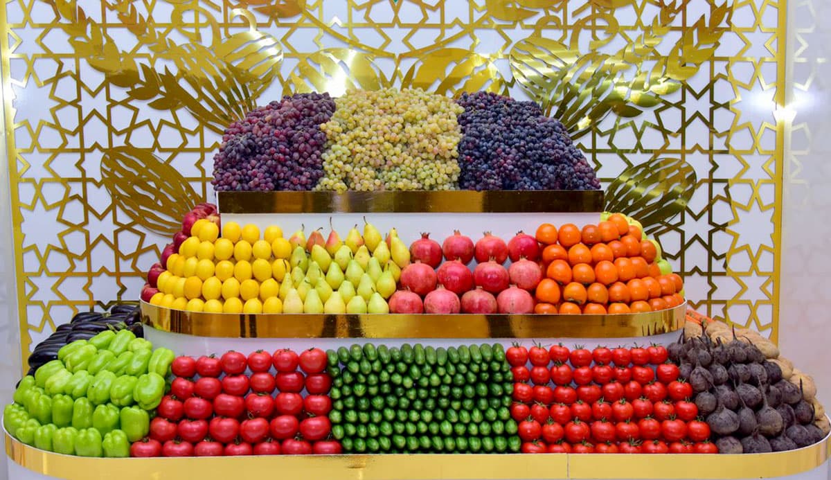 Fresh produce — the decoration of festive tables