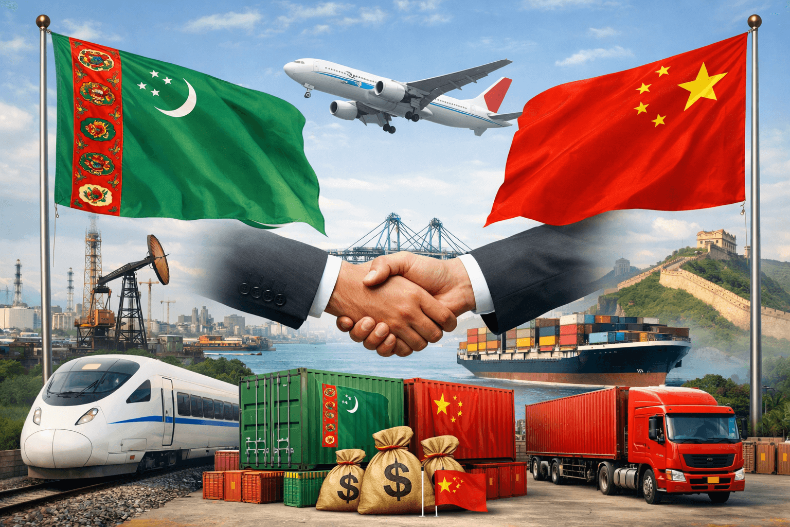 Türkmenistan bilen Hytaýyň arasyndaky haryt dolanyşygy 2007-nji ýyldan bäri 20 esse artdy