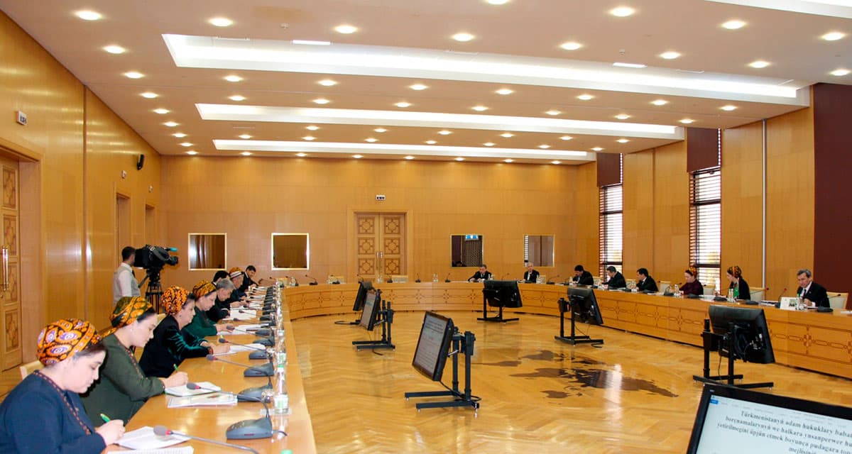 Turkmanistonning inson huquqlari sohasidagi xalqaro majburiyatlari va xalqaro gumanitar huquqning bajarilishini ta’minlash bo‘yicha idoralararo komissiya yig‘ilishi