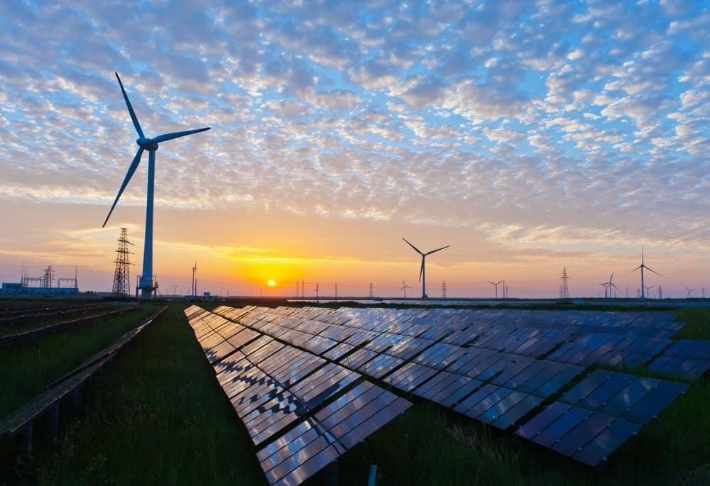 Türkmenistan we Azerbaýjan “ýaşyl” energetika ulgamynda hyzmatdaşlyga gyzyklanma bildirýärler — Gün panelleri we ýel turbinalary (Surat: REGNUM)