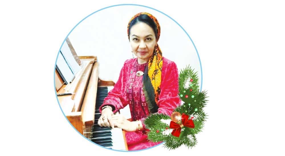 “New Year and the Warm Moments That Fill Our Hearts” — Jemal Reyimova, teacher at the Lebap Regional Children’s Art School, winner of the Turkmenistan President’s competition “Turkmen’s Golden Century”.