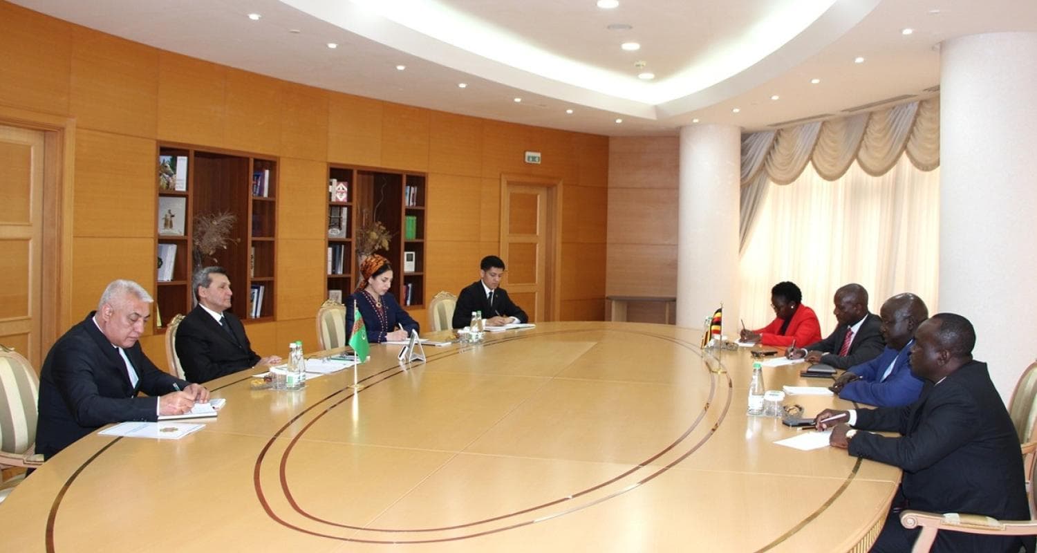 Meeting with the Minister of State for Foreign Affairs of the Republic of Uganda held at the MFA of Turkmenistan