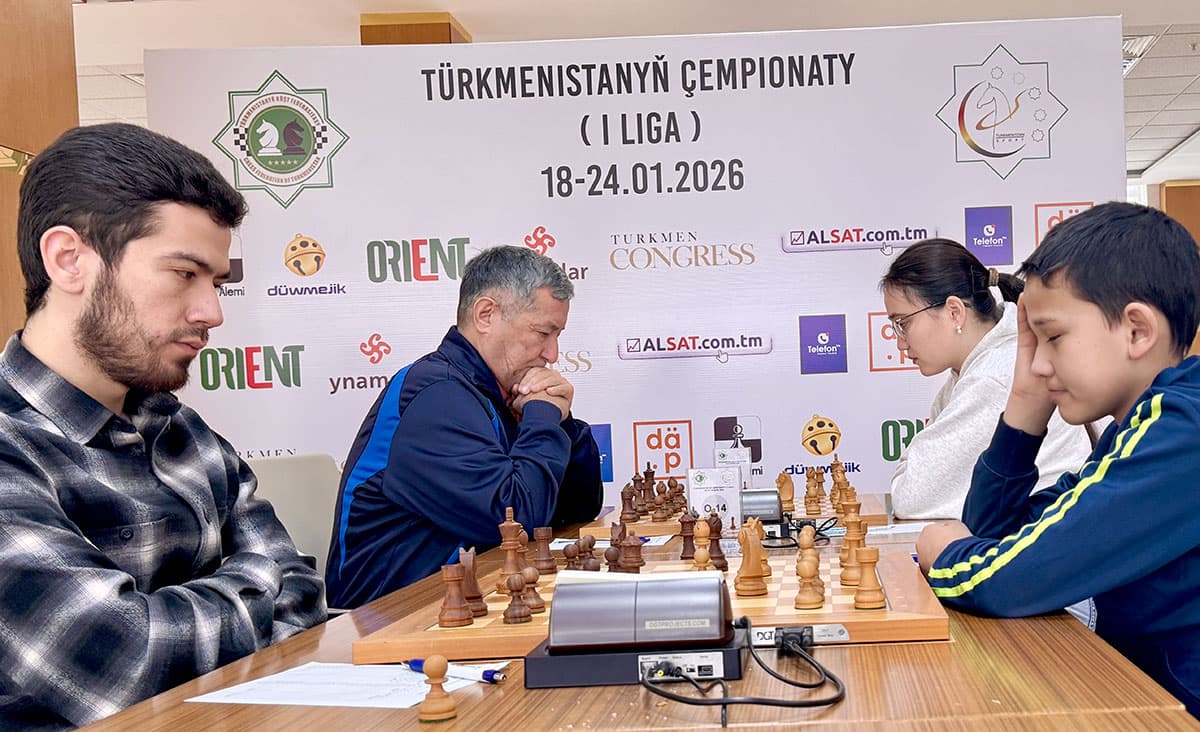 Line-up of the Men’s Premier League of the 2026 Turkmenistan Chess Championship Announced