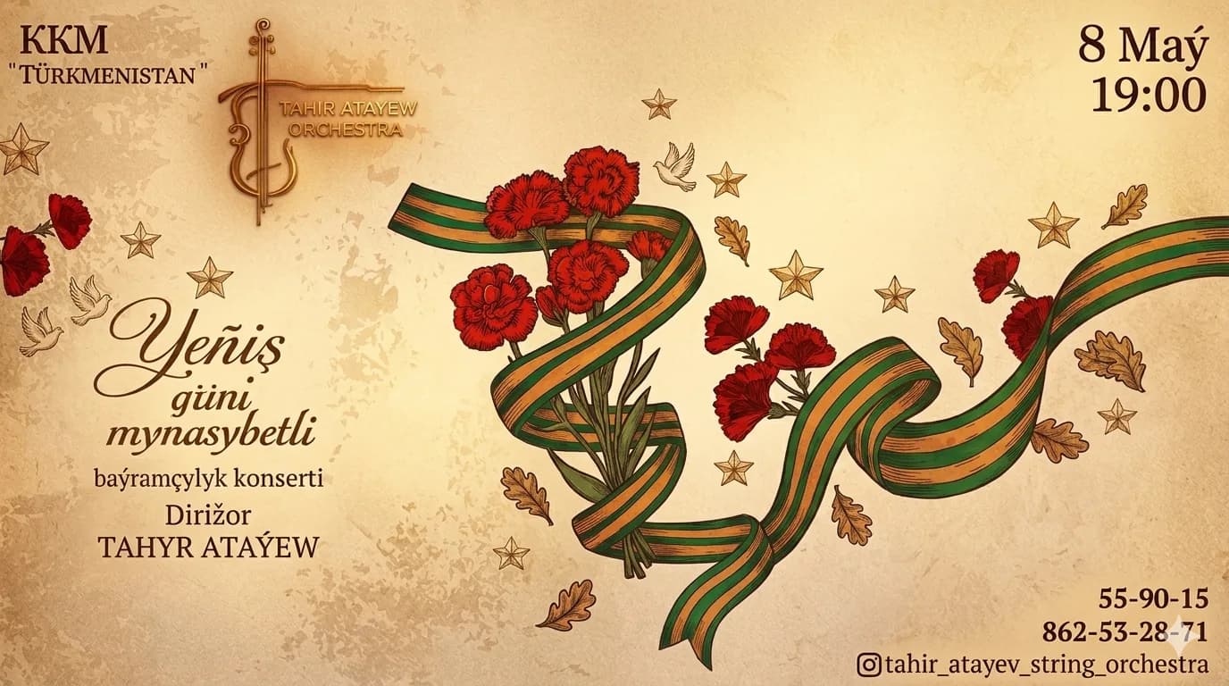 Mukamlarda ýaşaýan gahrymançylyk: 8-nji maýda «Ýeňiş bahary» ýaňlanar