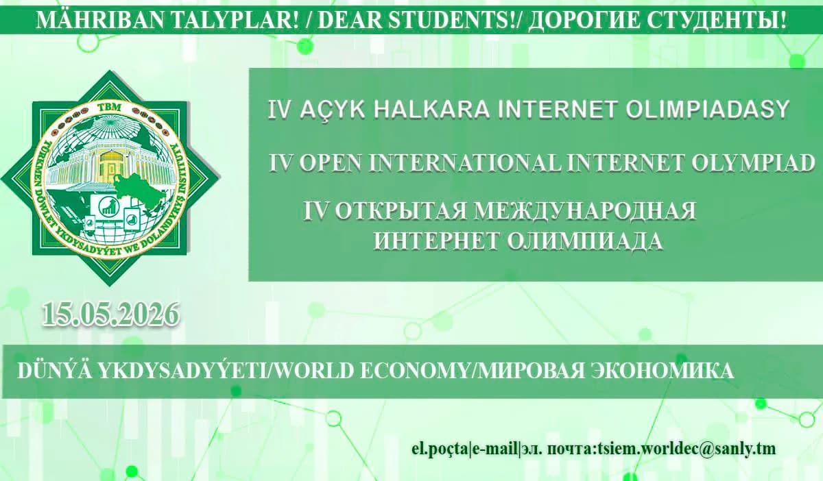 Xalqaro internet-olimpiadasi gʻoliblari eʼlon qilindi: Turkman talabalari peshqadamlar qatorida