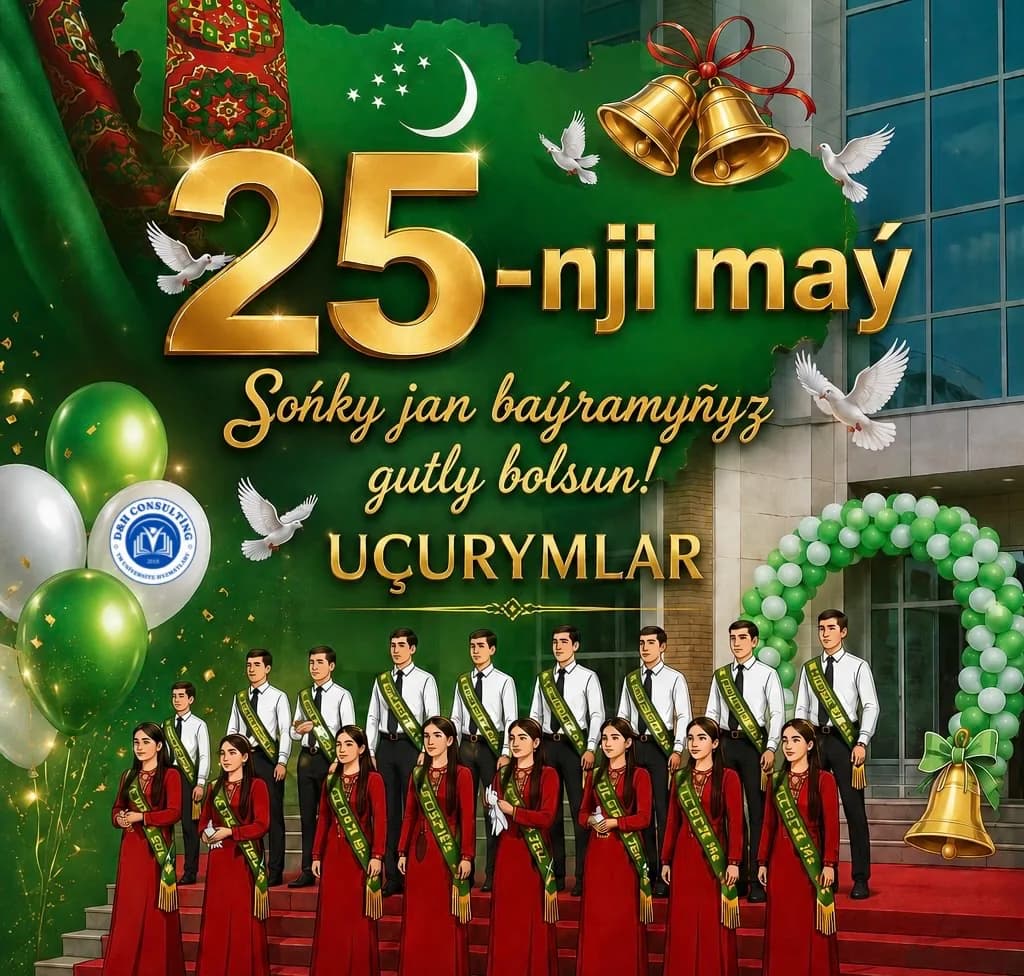 Türkmenistanyň mekdeplerinde uçurymlar üçin «Soňky jaň» dabaralary ýokary ruhubelentlikde geçirildi