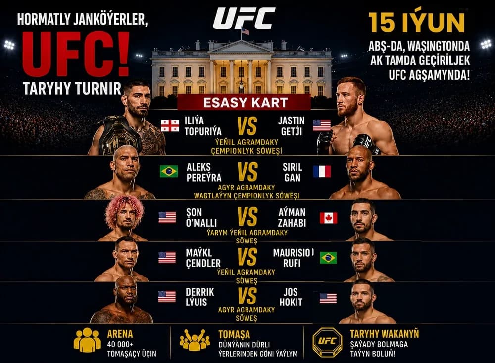 «UFC White House — Freedom 250»: Beyaz Saray'da tarihi bir dövüş gecesi bekleniyor