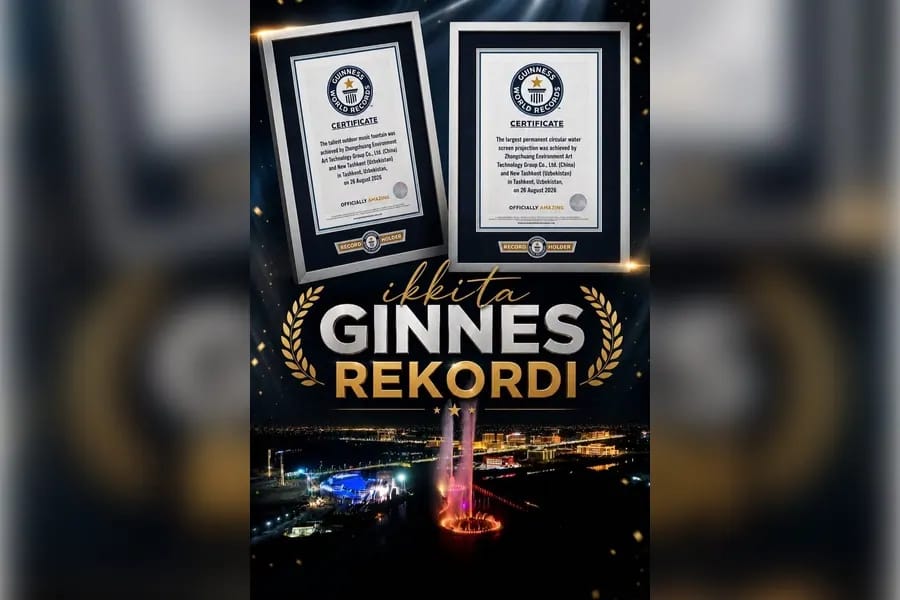 Täze Daşkentdäki sazly çüwdürim Ginnesiň rekordlar kitabyna iki gezek girdi