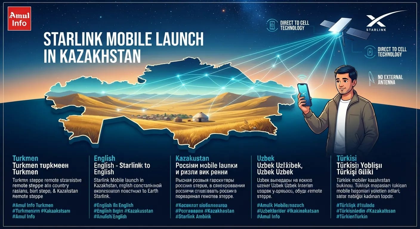 Starlink Mobile Direct to Cell Satellite Communication Launches in Kazakhstan