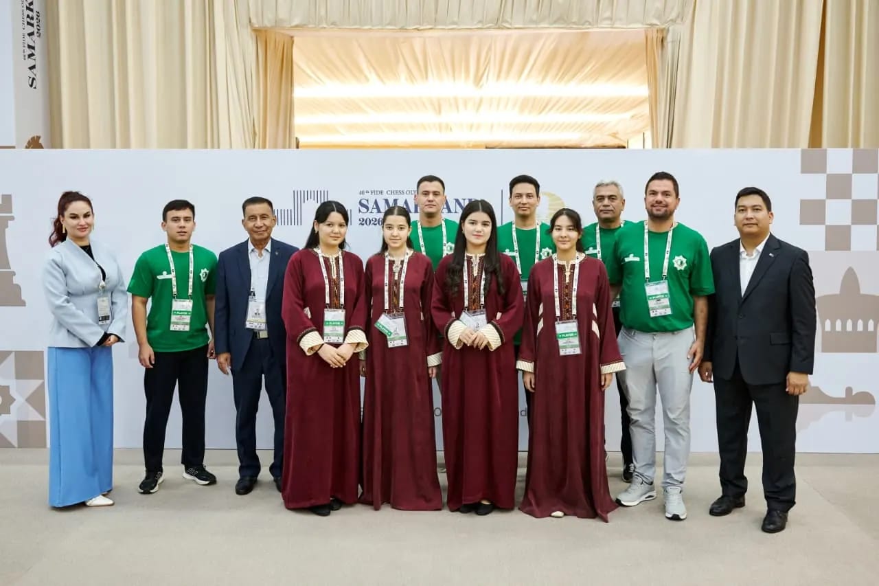 Türkmen satranç oyuncuları Dünya Satranç Olimpiyatı'nda 30–40 basamak yükseldi