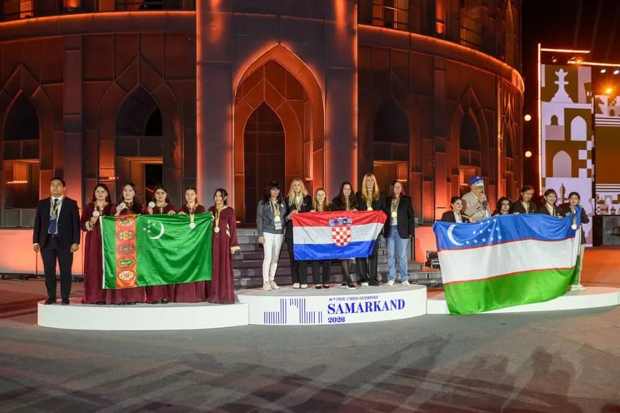 Turkmen Female Chess Players Win Silver Medal at the World Chess Olympiad in Samarkand