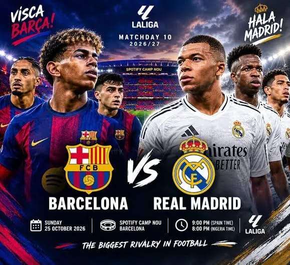 El Clásico: Barcelona to Host Real Madrid at Home