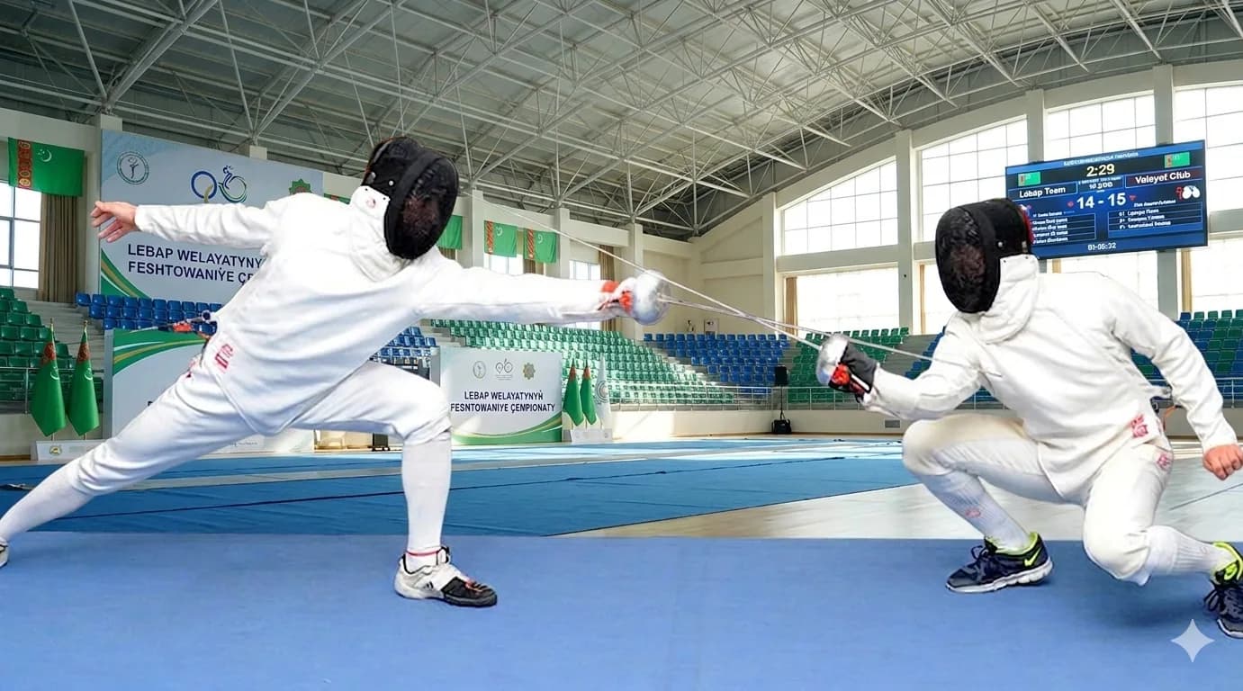 Turkmanobodda qilichbozlik bo‘yicha Lebap viloyati chempionati bo‘lib o‘tdi