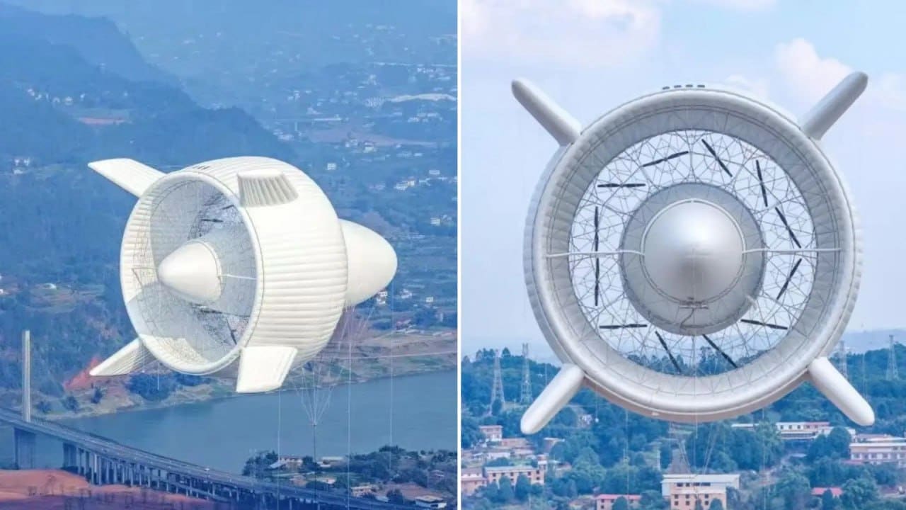 China’s megawatt-class airborne wind turbine reaches 2,000 meters and begins feeding power into the grid