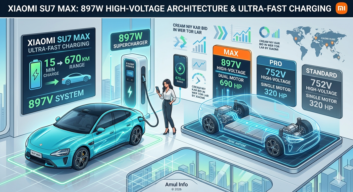 Xiaomi Unveils Upgraded SU7 EV: 670 km Range in Just 15 Minutes of Charging