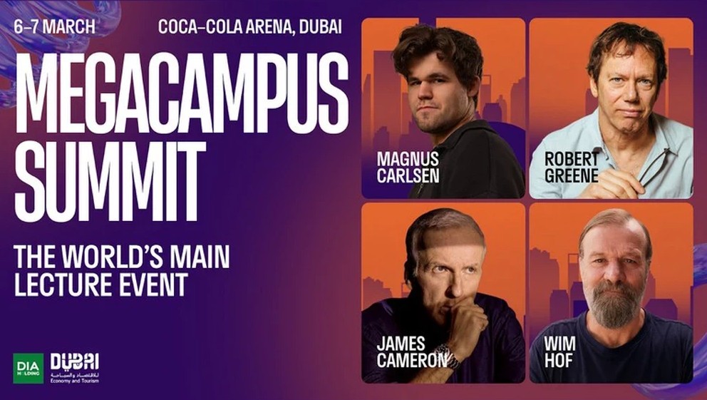 «Megacampus Summit»: Dubai Prepares for Major Forum — James Cameron, Robert Greene, and Magnus Carlsen on One Stage