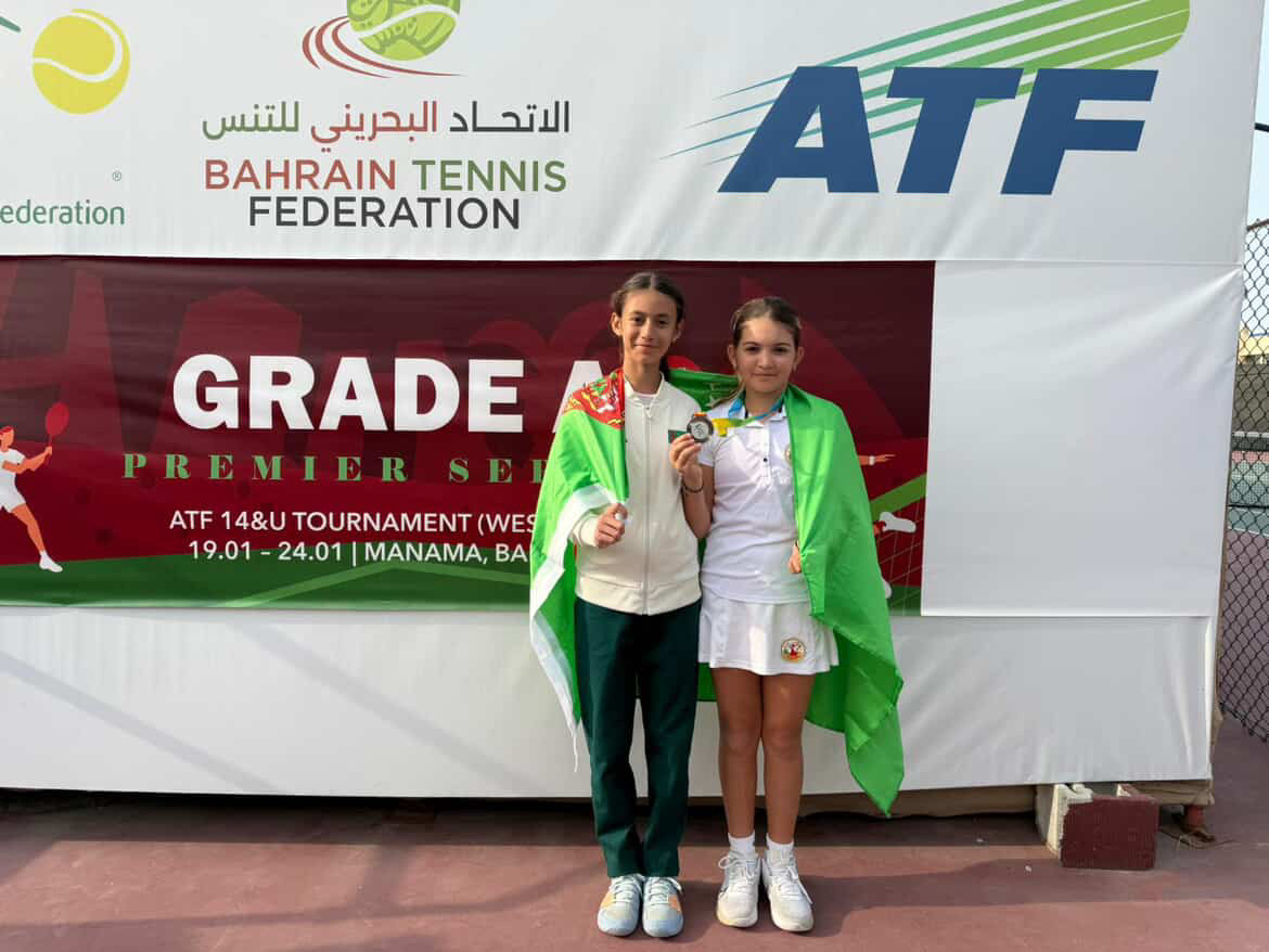 Türkmen tennisçi gyzlary Günbatar we Merkezi Aziýa çempionatynda goşa altyn üstünlik gazandylar