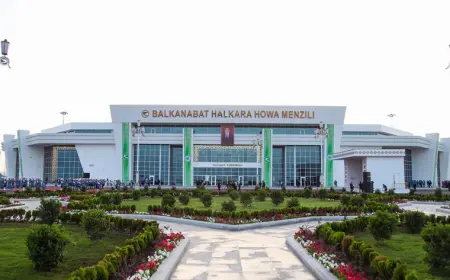 Türkmenistanyň Prezidenti Balkanabat Halkara howa menziliniň açylyş dabarasyna gatnaşdy