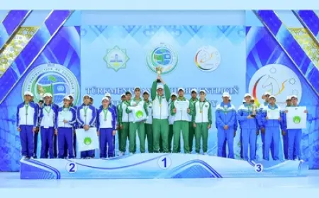 Команда Лебапа заняла второе место на Всенациональной спартакиаде