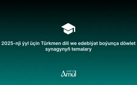 2025-nji ýyl üçin Türkmen dili we edebiýat boýunça döwlet synagynyň temalary