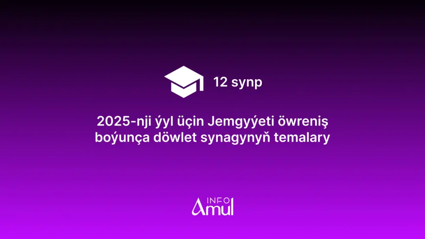 2025-nji ýyl üçin Jemgyýeti öwreniş boýunça döwlet synagynyň temalary