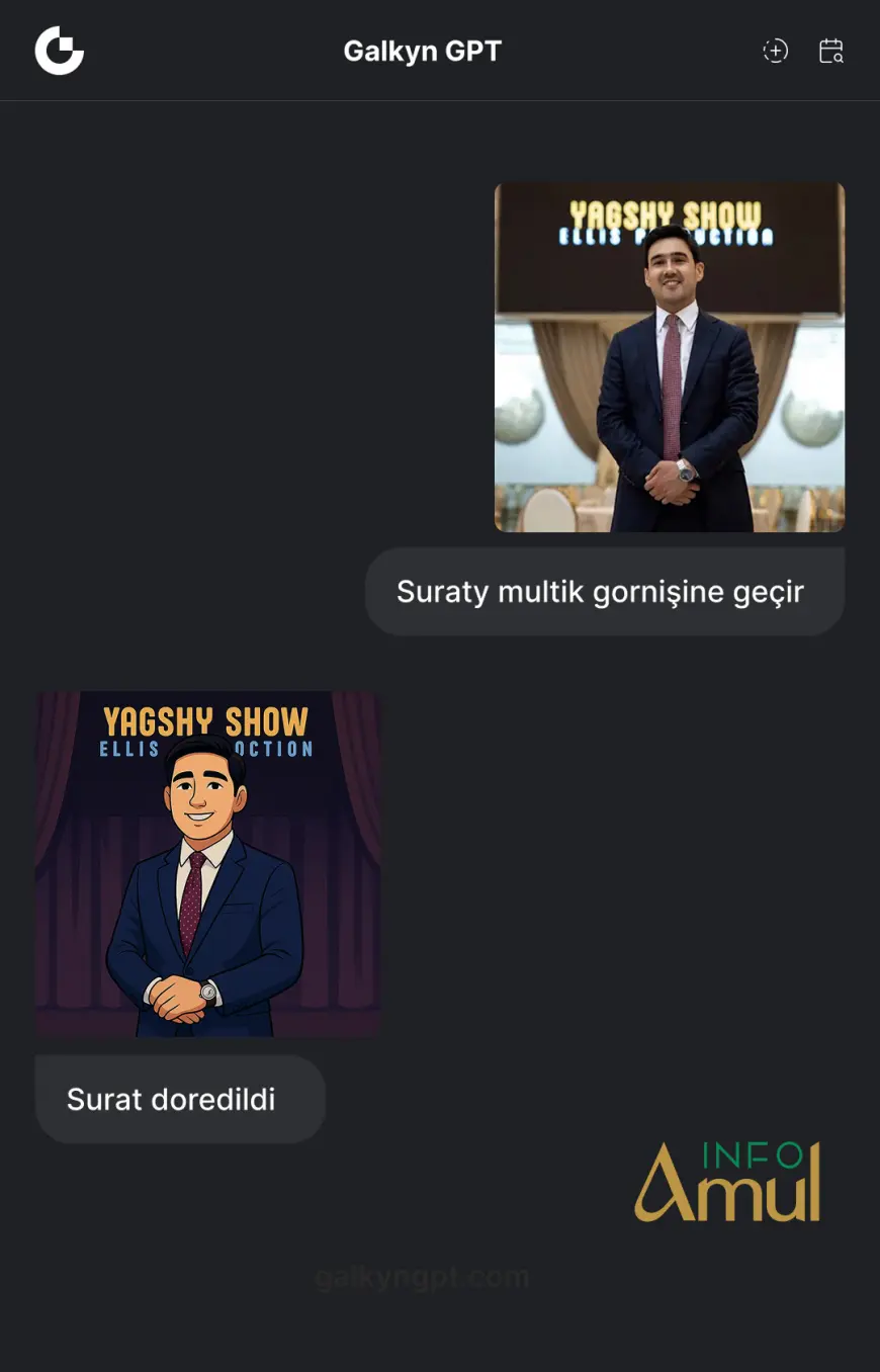 “Galkyn GPT” animasiýa döredýär: Türkmenistanyň emeli intellekti täze derejä çykýar
