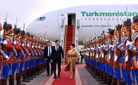 Türkmenistanyň Prezidenti Serdar Berdimuhamedowyň Mongoliýa döwlet sapary başlandy