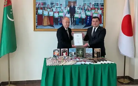 Подарок книг от японского издательства «Nippon» в адрес Туркменистана