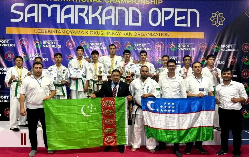 Turkman karatekachilari Samarqanddagi xalqaro musobaqada 6 ta oltin medalni qo‘lga kiritishdi