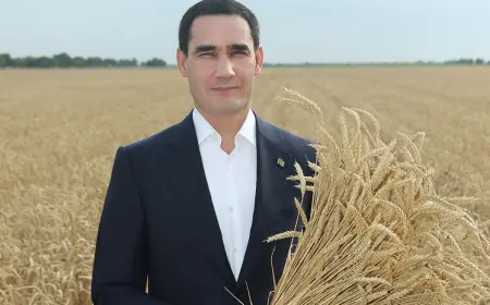 To the brave grain growers and all agricultural workers of Independent, Permanently Neutral Turkmenistan