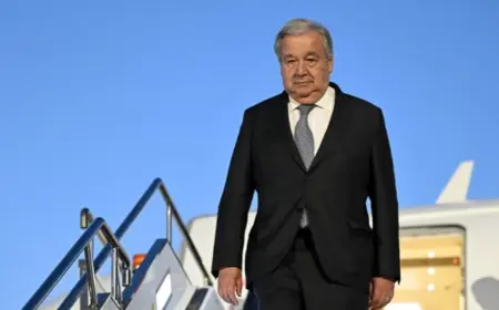 BMG-niň Baş sekretary Antoniu Guterriş Türkmenistana geldi