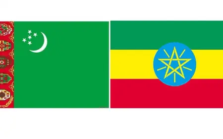 Etiyopya heyeti, Awaza’da düzenlenen uluslararası konferansa katılmak üzere Türkmenistan’a geldi