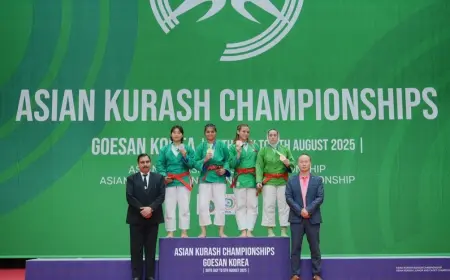 Национальная сборная Туркменистана по курашу добилась исторического успеха на чемпионате Азии, завоевав 16 медалей