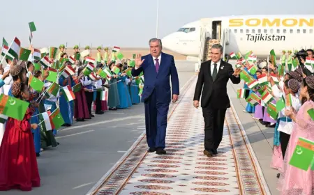 President of the Republic of Tajikistan Arrived in Turkmenistan