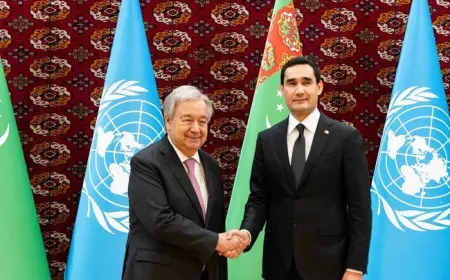 Türkmenistanyň Prezidenti Awazada BMT Bosh kotibi bilan uchrashdi