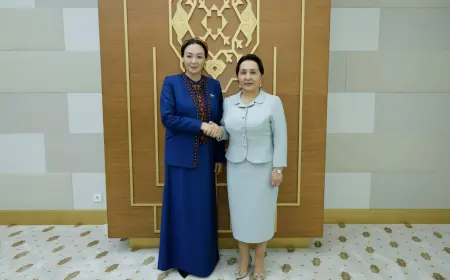 Председатель Меджлиса Туркменистана встретилась с Председателем Сената Олий Мажлиса Узбекистана