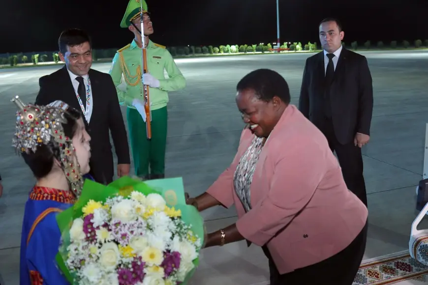 Ugandan Prime Minister Robina Nabbanja Arrives in Turkmenistan