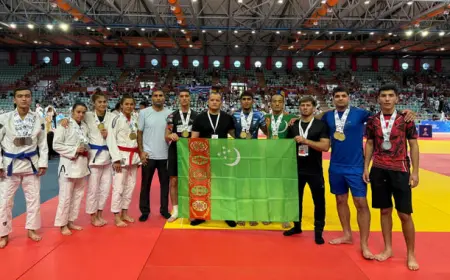 Туркменские джиу-джитсеры завоевали 21 медаль на чемпионате в Афинах