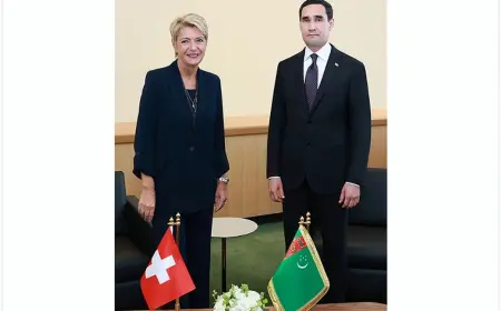 Türkmenistanyň Prezidenti Şweýsariýa Konfederasiýasynyň Prezidenti bilen duşuşdy