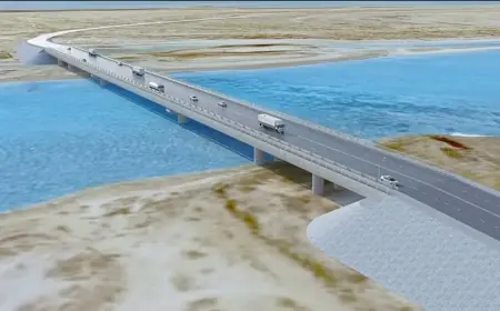 Garabogazköl aýlagynyň üstünden geçýän awtomobil köprüsiniň açylyş dabarasy bolar