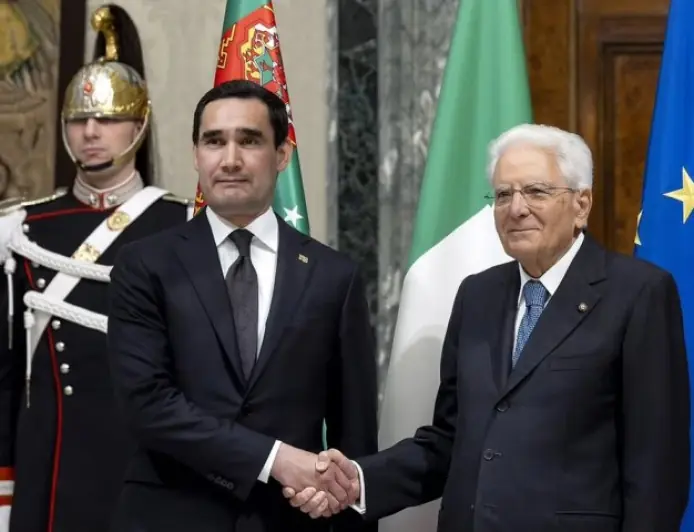Türkmenistanyň Prezidenti Rimde Italiýanyň Prezidenti bilen duşuşdy
