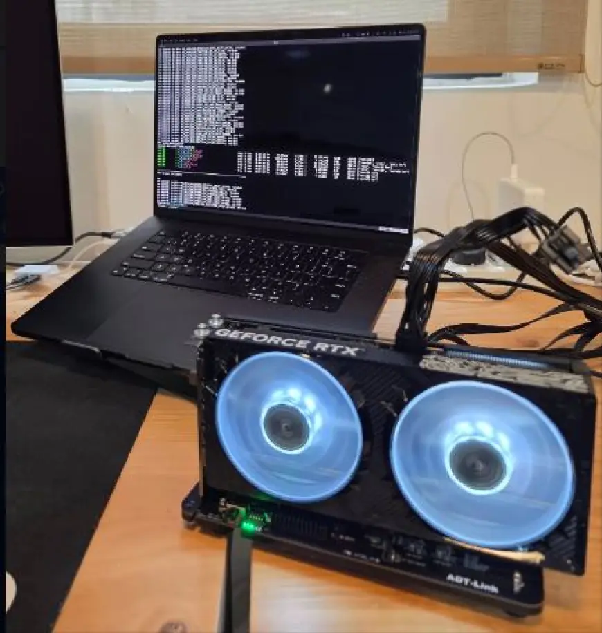 GeForce RTX wideo kartalaryny häzirki zaman MacBook Pro kompýuterlerine baglamak mümkin boldy